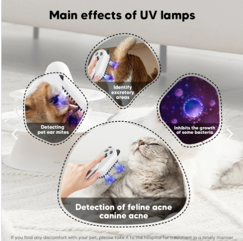 Cepillo a Vapor para Mascota Luz UV