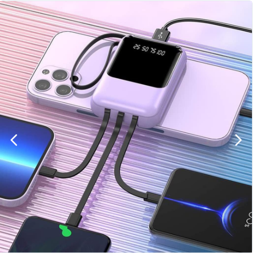 Power Bank Portátil 10000mAh Más Cables