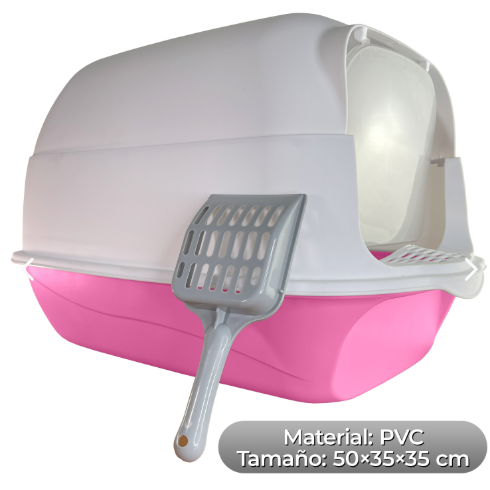 Arenero Para Gatos Baño Cerrado Bandeja
