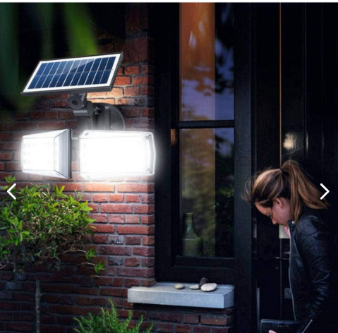 Doble Lampara Ancha LED Solar